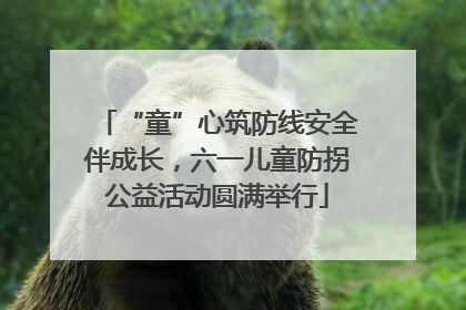 “童”心筑防线安全伴成长，六一儿童防拐公益活动圆满举行