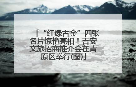 “红绿古金”四张名片惊艳亮相！吉安文旅招商推介会在青原区举行(图)