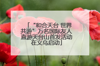“和合天台 世界共游”万名国际友人直游天台山首发活动在义乌启动