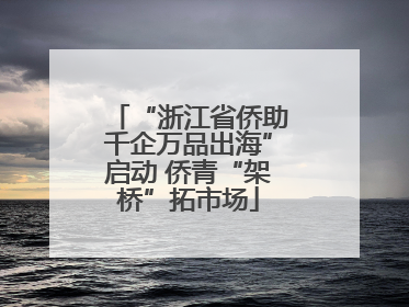 “浙江省侨助千企万品出海”启动 侨青“架桥”拓市场