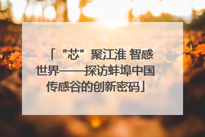 “芯”聚江淮 智感世界——探访蚌埠中国传感谷的创新密码