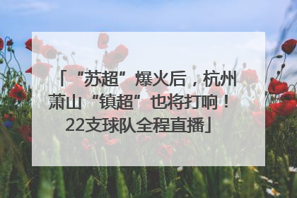 “苏超”爆火后，杭州萧山“镇超”也将打响！22支球队全程直播