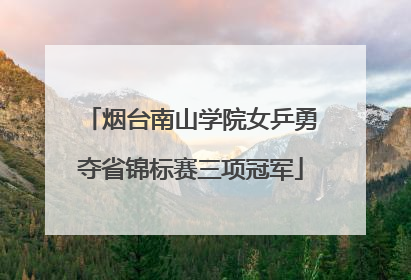 烟台南山学院女乒勇夺省锦标赛三项冠军