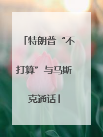 特朗普“不打算”与马斯克通话
