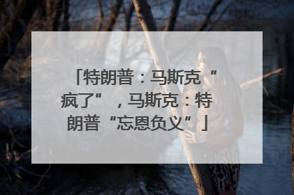 特朗普：马斯克“疯了”，马斯克：特朗普“忘恩负义”