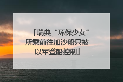 瑞典“环保少女”所乘前往加沙船只被以军登船控制