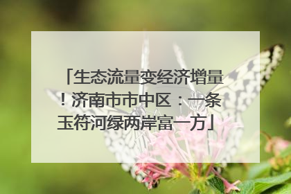 生态流量变经济增量！济南市市中区：一条玉符河绿两岸富一方