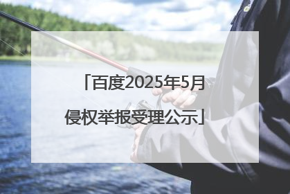百度2025年5月侵权举报受理公示