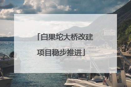 白果坨大桥改建项目稳步推进