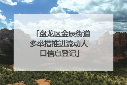 盘龙区金辰街道多举措推进流动人口信息登记
