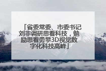 省委常委、市委书记刘非调研思看科技，勉励思看勇攀3D视觉数字化科技高峰