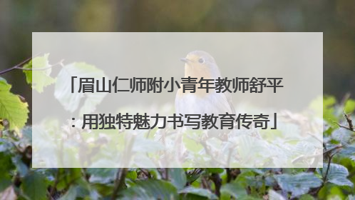 眉山仁师附小青年教师舒平：用独特魅力书写教育传奇