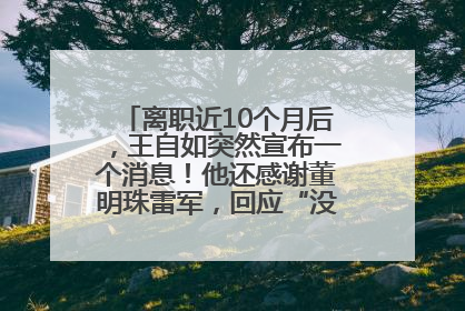 离职近10个月后，王自如突然宣布一个消息！他还感谢董明珠雷军，回应“没看过格力工资条”：真的不那么重要！