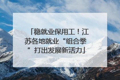 稳就业保用工！江苏各地就业“组合拳”打出发展新活力