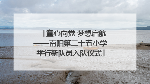 童心向党 梦想启航——南阳第二十五小学举行新队员入队仪式