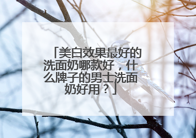 美白效果最好的洗面奶哪款好，什么牌子的男士洗面奶好用？