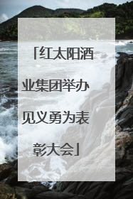 红太阳酒业集团举办见义勇为表彰大会