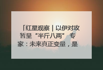 红星观察｜以伊对攻暂呈“半斤八两” 专家：未来真正变量，是美国是否进一步介入