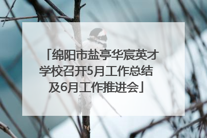 绵阳市盐亭华宸英才学校召开5月工作总结及6月工作推进会