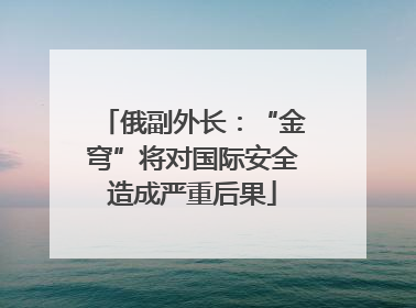 俄副外长：“金穹”将对国际安全造成严重后果