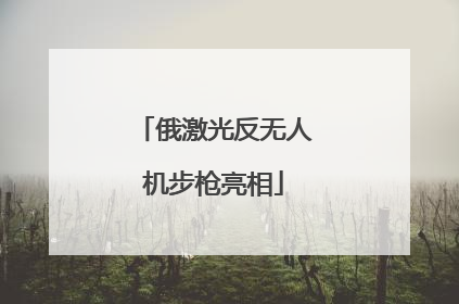 俄激光反无人机步枪亮相