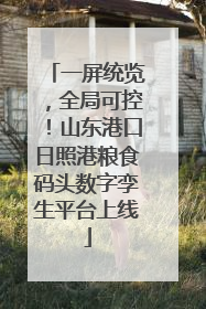 一屏统览，全局可控！山东港口日照港粮食码头数字孪生平台上线