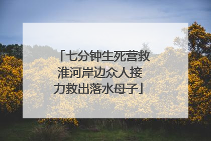 七分钟生死营救 淮河岸边众人接力救出落水母子