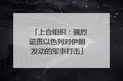 上合组织：强烈谴责以色列对伊朗发动的军事打击