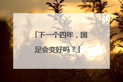 下一个四年，国足会变好吗？