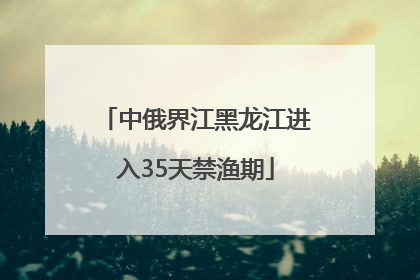 中俄界江黑龙江进入35天禁渔期