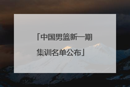 中国男篮新一期集训名单公布