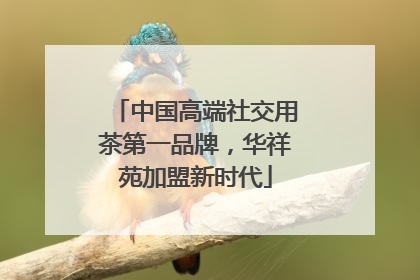 中国高端社交用茶第一品牌，华祥苑加盟新时代