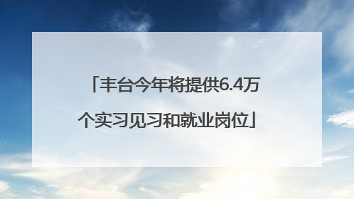 丰台今年将提供6.4万个实习见习和就业岗位