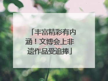 丰富精彩有内涵！文博会上非遗作品受追捧
