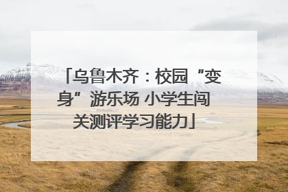 乌鲁木齐：校园“变身”游乐场 小学生闯关测评学习能力