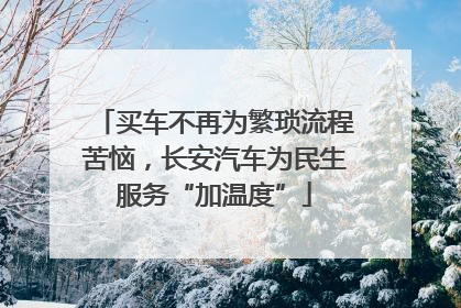 买车不再为繁琐流程苦恼，长安汽车为民生服务“加温度”