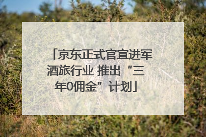 京东正式官宣进军酒旅行业 推出“三年0佣金”计划