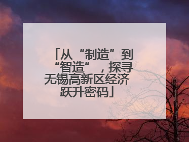 从“制造”到“智造”，探寻无锡高新区经济跃升密码
