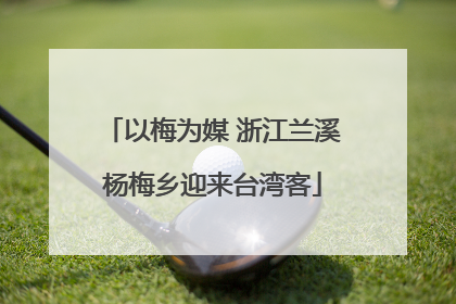 以梅为媒 浙江兰溪杨梅乡迎来台湾客
