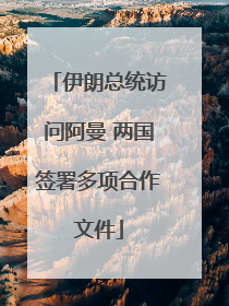 伊朗总统访问阿曼 两国签署多项合作文件