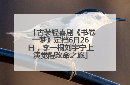 古装轻喜剧《书卷一梦》定档6月26日，李一桐刘宇宁上演觉醒改命之旅