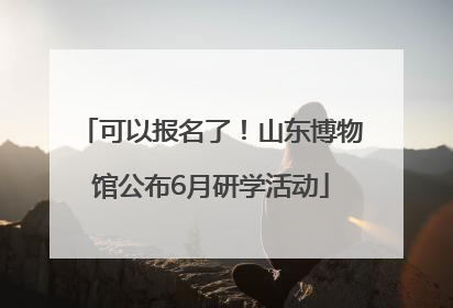 可以报名了！山东博物馆公布6月研学活动