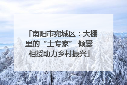 南阳市宛城区：大棚里的“土专家” 倾囊相授助力乡村振兴