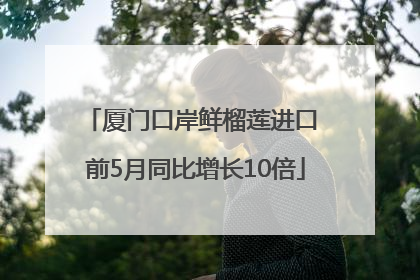 厦门口岸鲜榴莲进口 前5月同比增长10倍