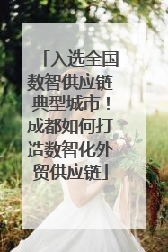 入选全国数智供应链典型城市！成都如何打造数智化外贸供应链