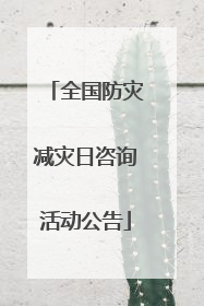 全国防灾减灾日咨询活动公告