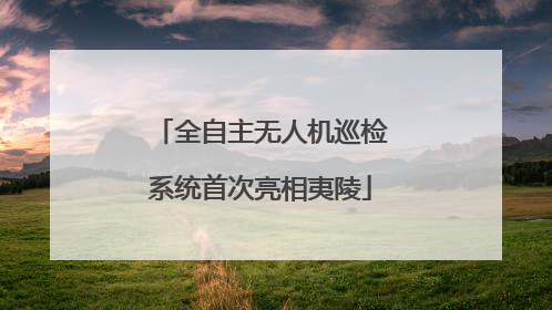 全自主无人机巡检系统首次亮相夷陵