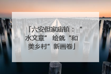 六安但家庙镇：“水文章” 绘就“和美乡村”新画卷
