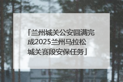 兰州城关公安圆满完成2025兰州马拉松城关赛段安保任务
