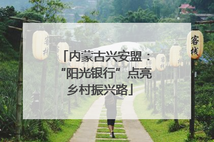 内蒙古兴安盟：“阳光银行”点亮乡村振兴路